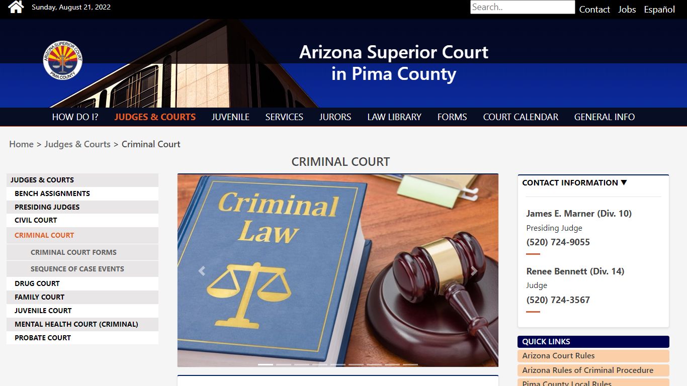 Criminal Court - Pima County, Arizona